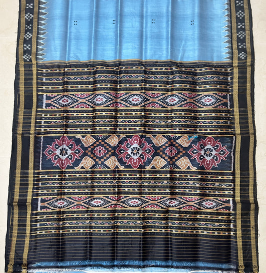 Buy Ikat silk nuapatna patra handloom ikat pure pata saree of Odisha for teachers