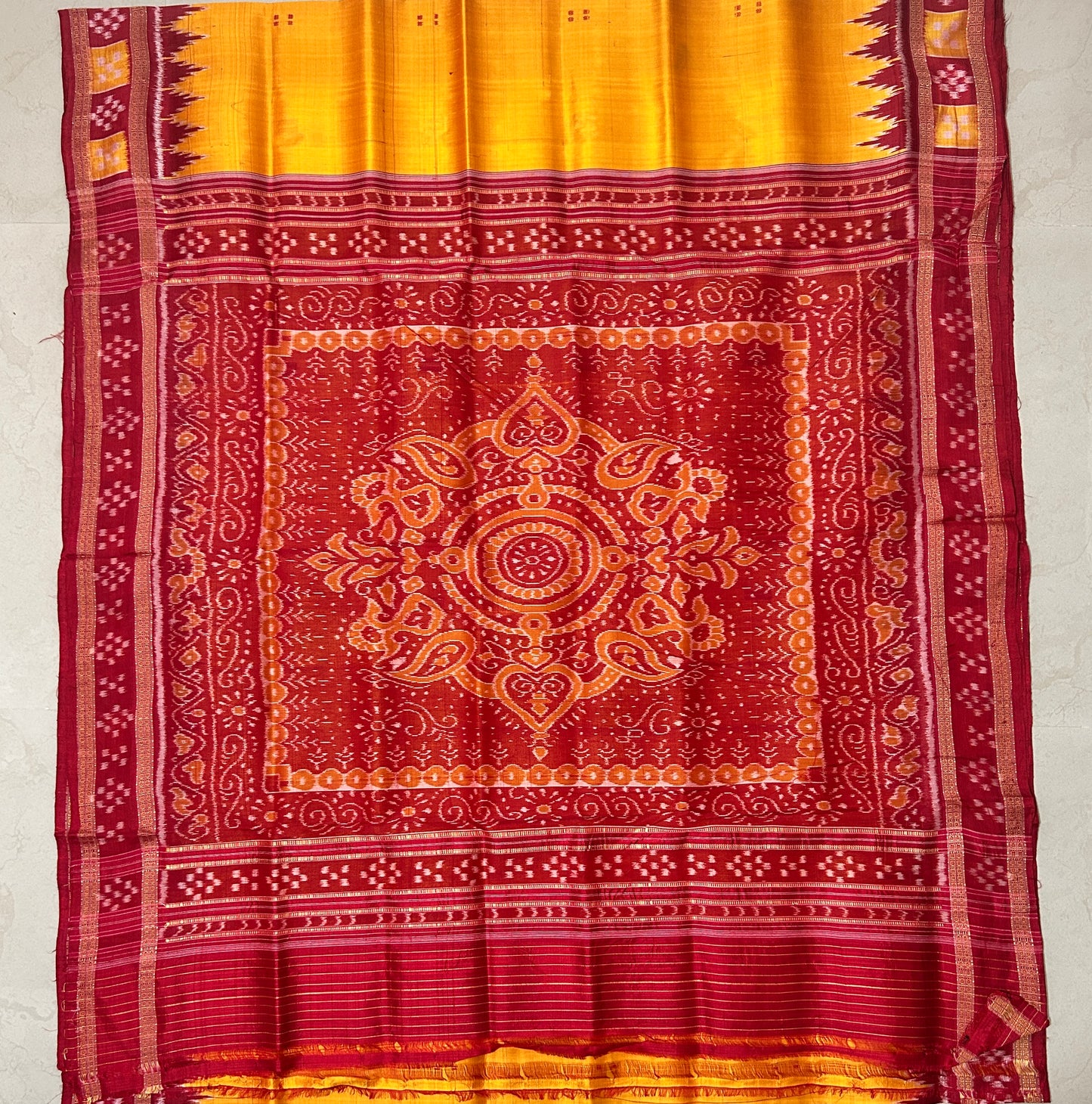 Buy authentic Odisha handloom tie and dye nuapatna ikat Silk Saree