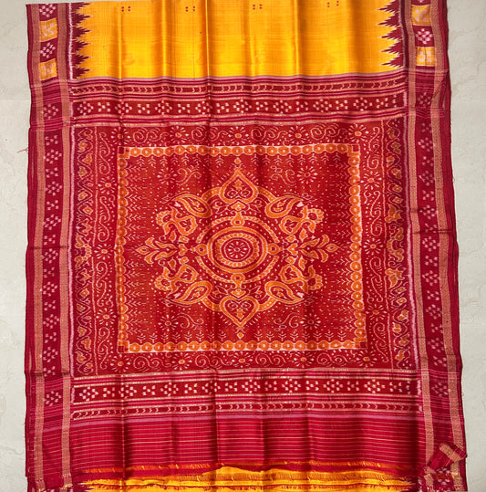 Buy authentic Odisha handloom tie and dye nuapatna ikat Silk Saree