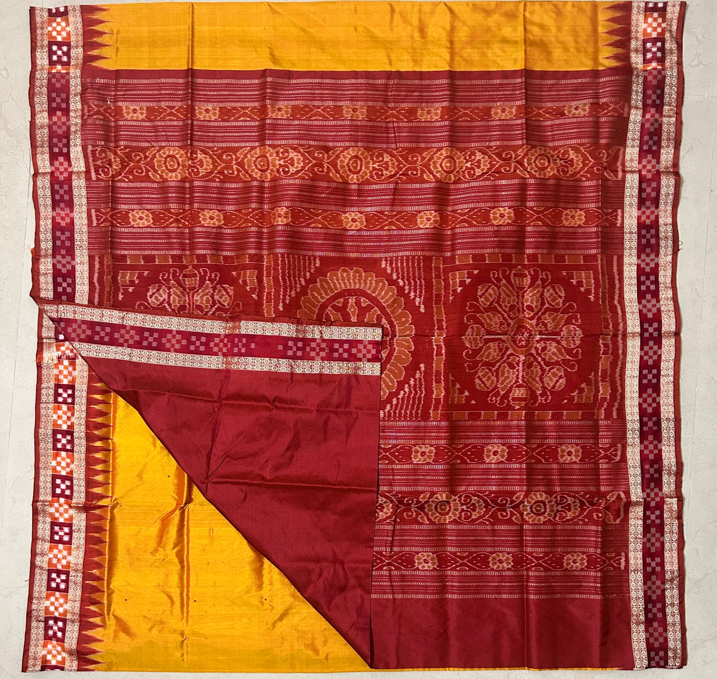 Best Quality authentic Sambalpuri handloom Pasapalli work odisha silk saree for bridal wear