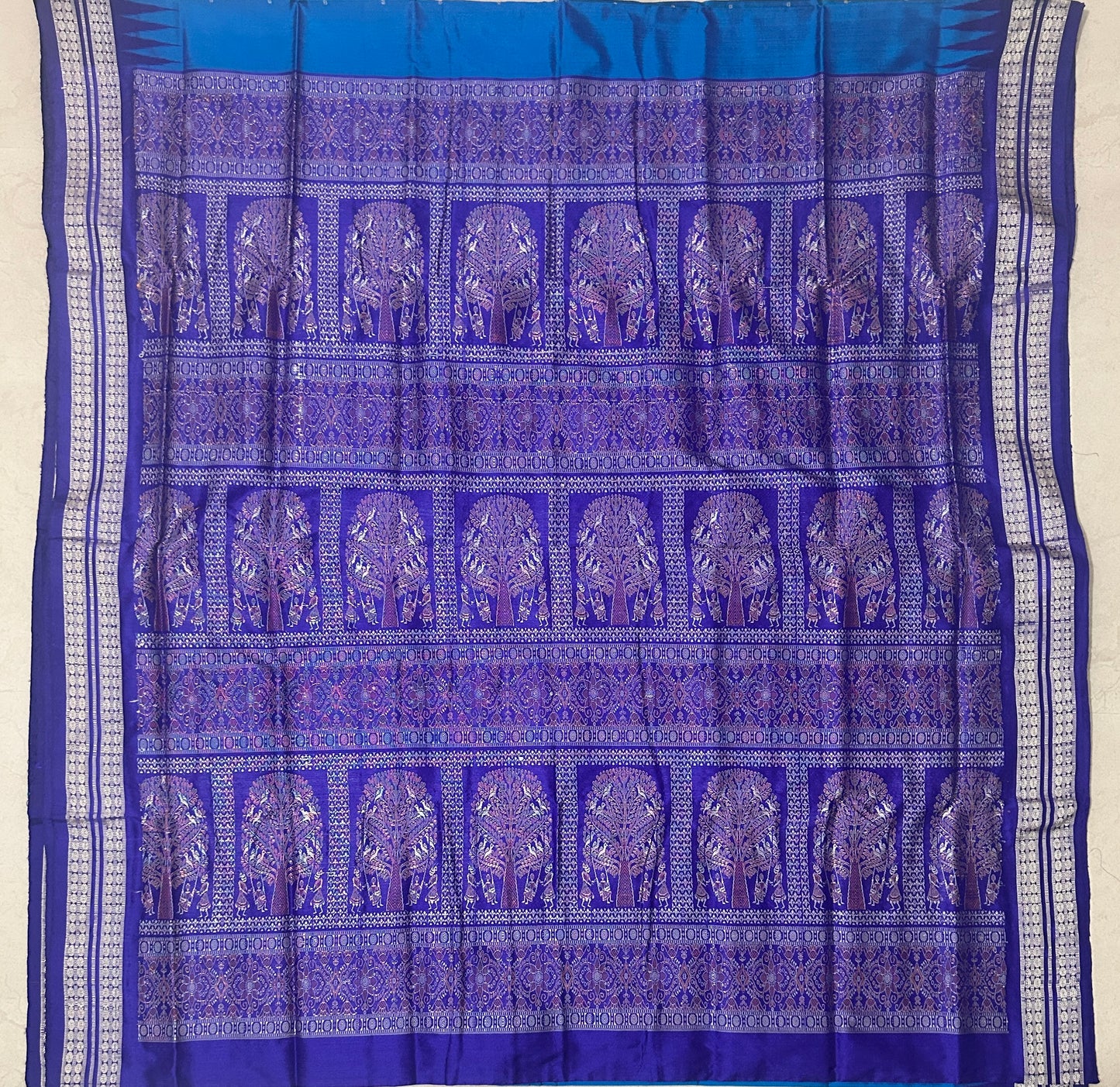 Odisha Handloom Sambalpuri Bomkai Silk Saree with Blouse Piece For Wedding