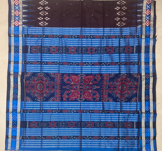 Odisha handloom Sambalpuri ikat design bandha work pure silk saree for Party