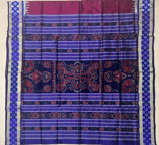 Odisha Handloom Pure Silk Sambalpuri Ethnic Saree for Wedding Wear