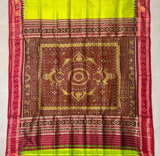 Odisha handloom collection new nuapatna jhoti design pure silk khandua saree for women