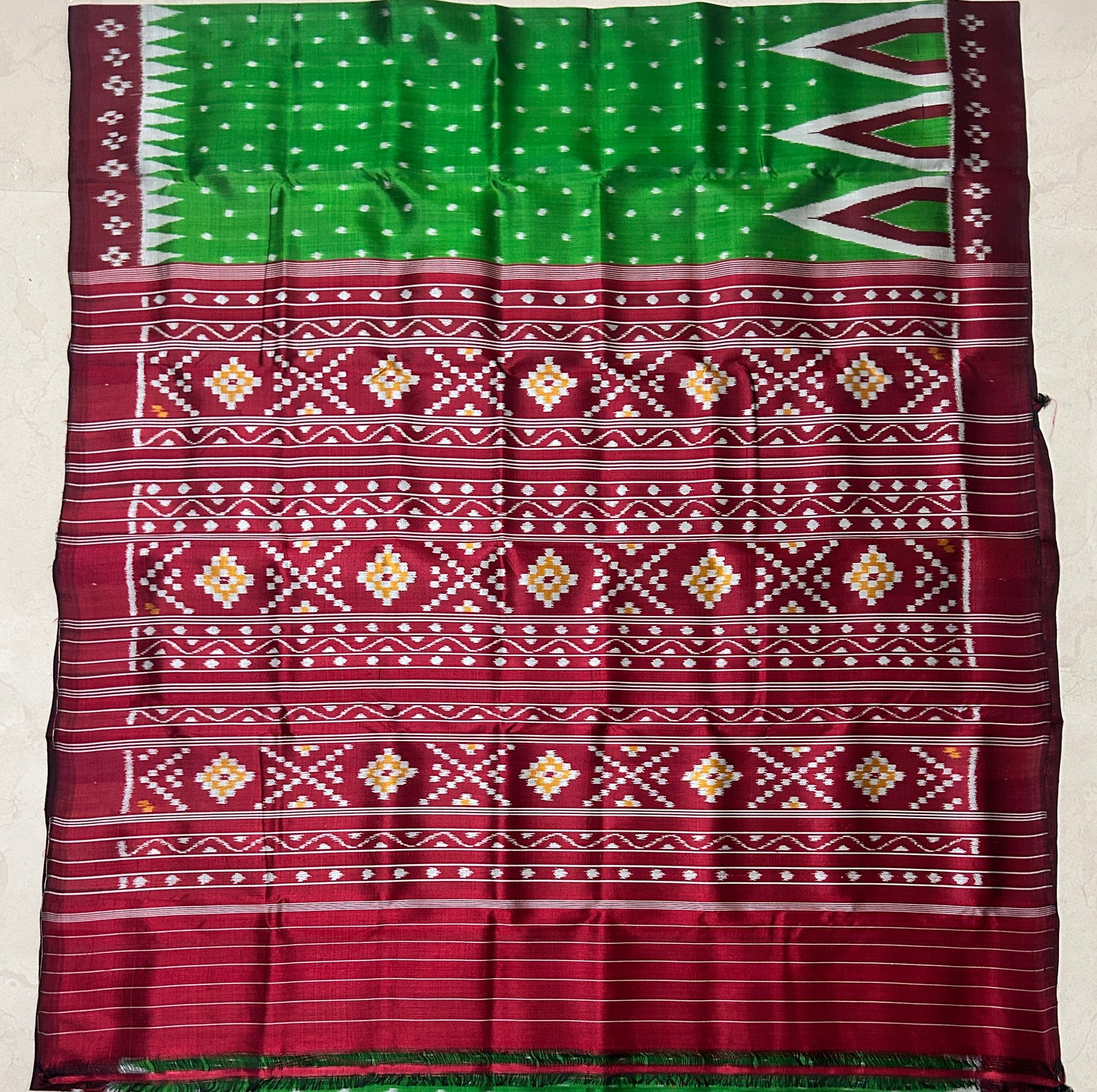 Odisha Handloom Ikat Silk Nuapatna Katki women's saree for Puja and wedding