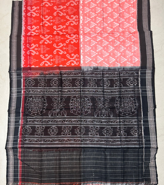 Odisha handloom Sambalpuri Sonepur design bandha cotton saree