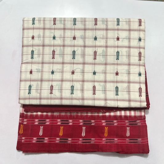 Odisha Handloom Nuapatna Pure Cotton Bandha Ikkat design Saree