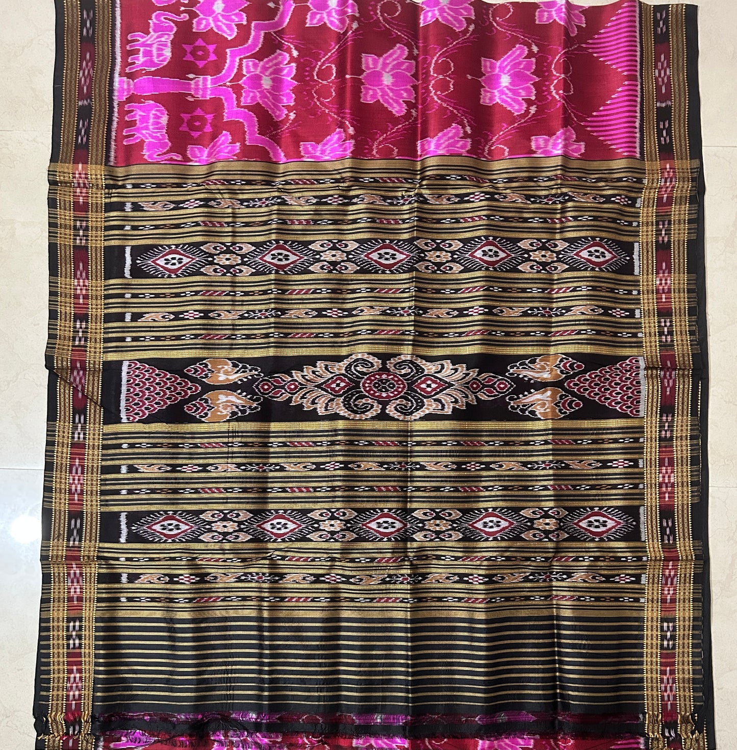 Odisha handloom ikat Pure silk khandua saree from Nuapatna Village