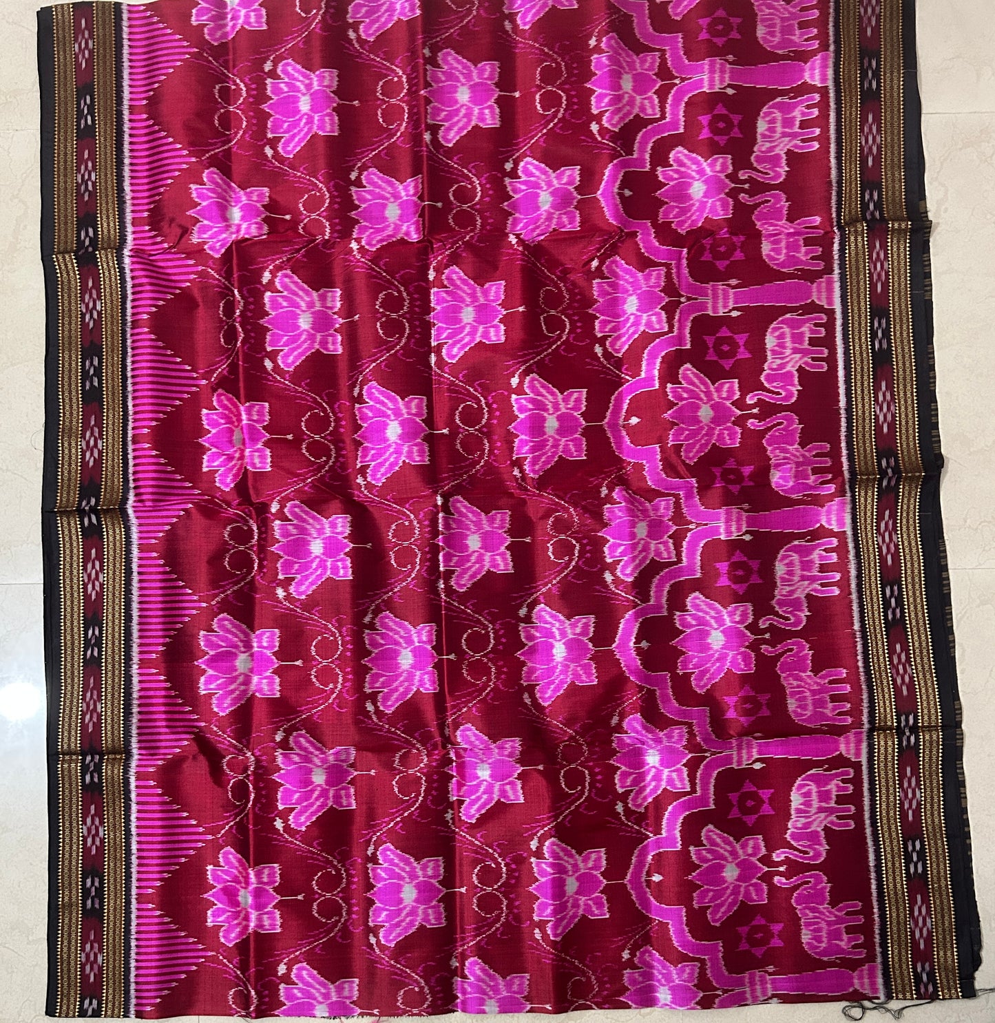 Odisha handloom ikat Pure silk khandua saree from Nuapatna Village