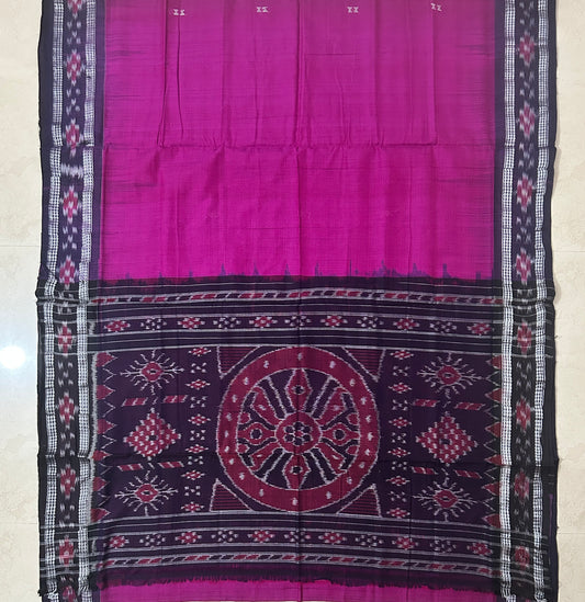 Odisha Handloom handwoven bandha plain cotton maniabandha saree for Mother