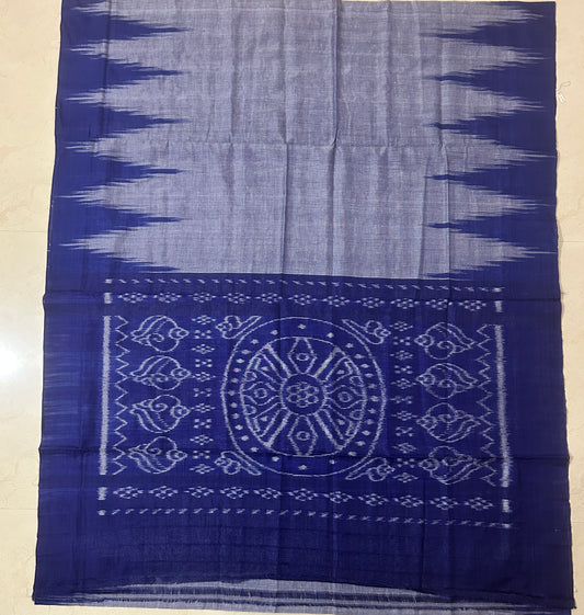 Exquisite intricately woven odisha handloom motifs Ikat weave Cotton Kargil saree