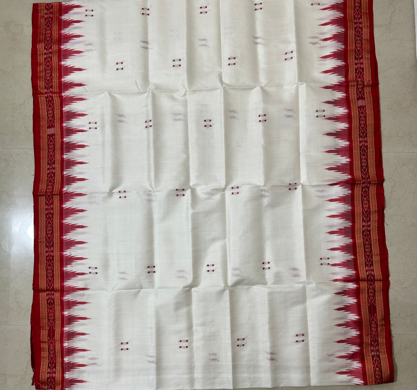 Odisha Ikat Silk Saree made of mullberry Pure thread from Nuapatna Khandua handloom for Temple