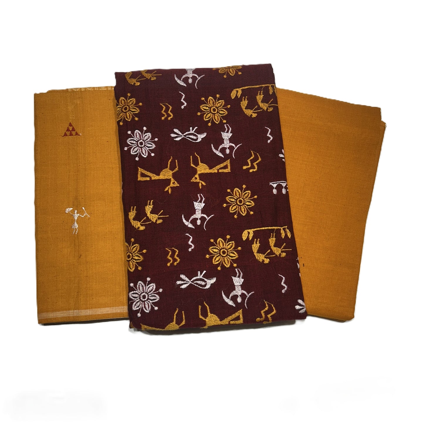 Sambalpuri Handloom Ikat buti Cotton unstitched dress set from Odisha