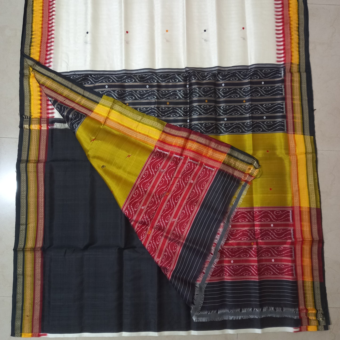 Odisha handloom khandua pata kathifera design nuapatna pure silk Saree