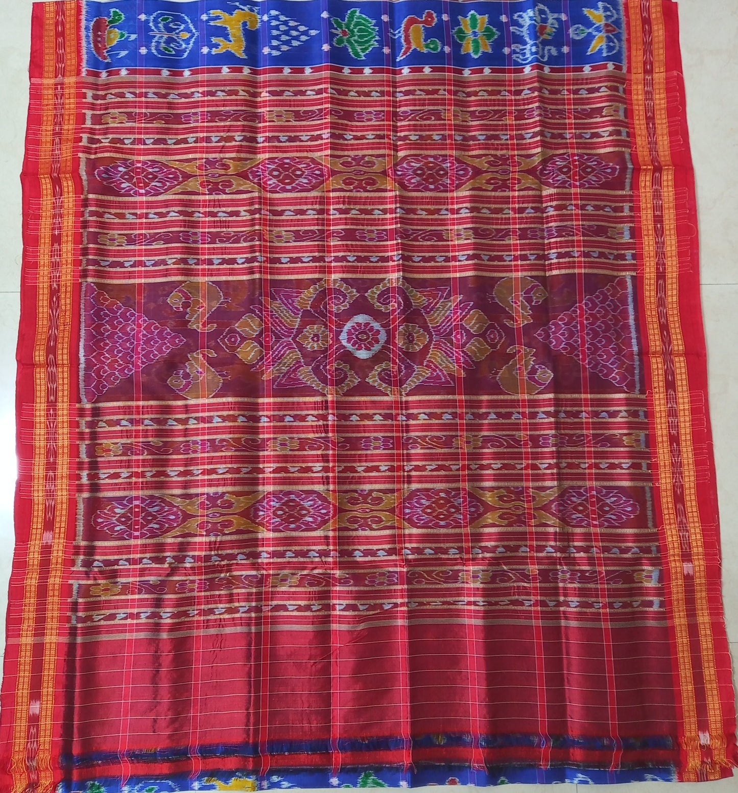 Buy Odisha handloom nuapatna pure mulberry silk bandha nabakothi saree for women
