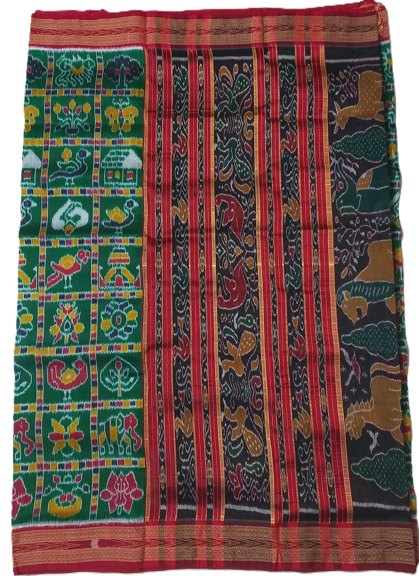 Buy Odisha handloom pure Khandua Nabakothi silk saree for women from Nuapatna weavers