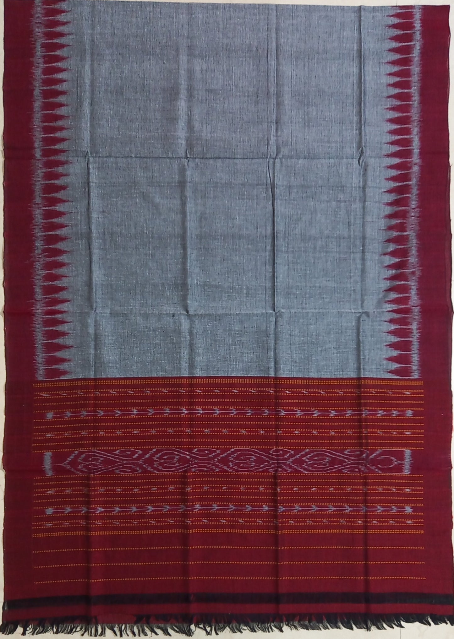 Odisha Handloom Nuapatna Ikat Ladies temple border Dupatta for Office and colleges