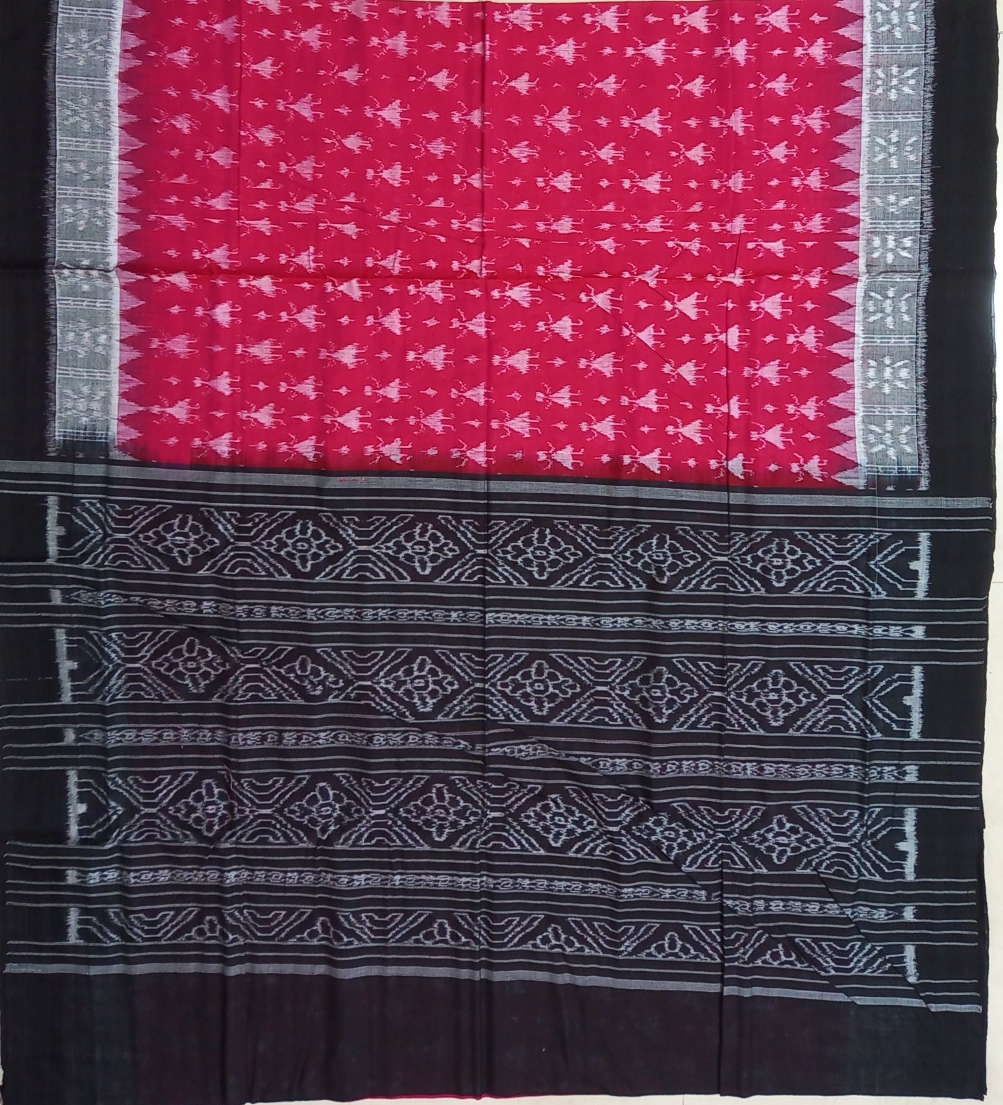 Odisha handloom Bandha work sambalpuri beautiful design cotton saree for wedding party