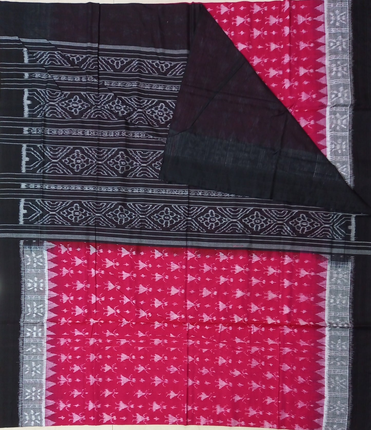 Odisha handloom Bandha work sambalpuri beautiful design cotton saree for wedding party