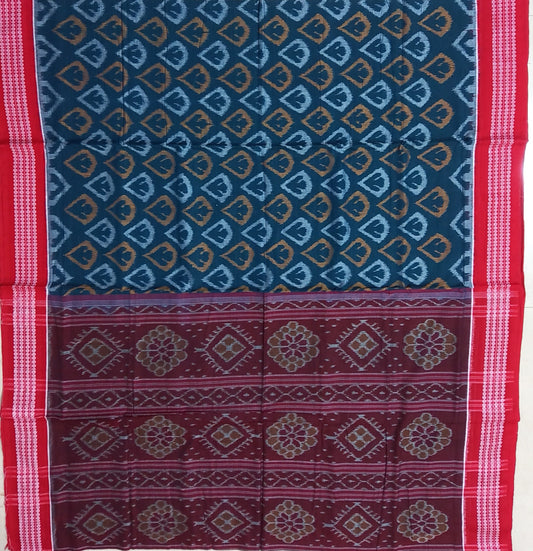 Buy Sambalpuri Ikat handloom Pure cotton multi color odisha bandha saree from Boudh