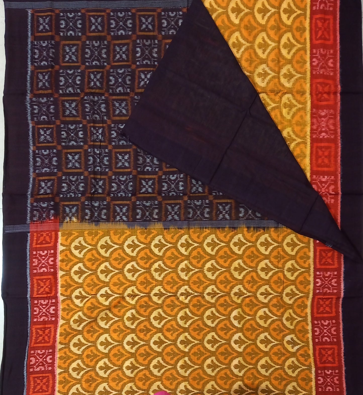 Odisha handloom Sambalpuri Sustainable Style Pure Cotton Saree