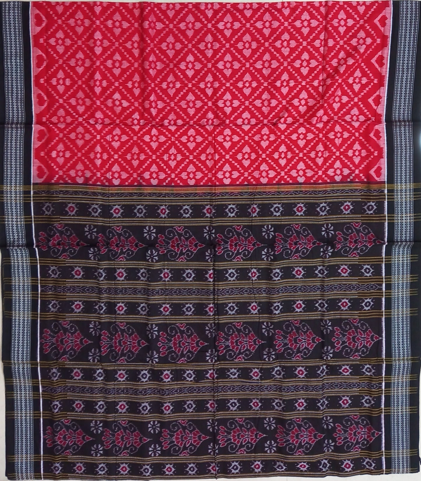 New Style Bargarh Handloom Work Odisha Handmade Bandha Sambalpuri Cotton Saree