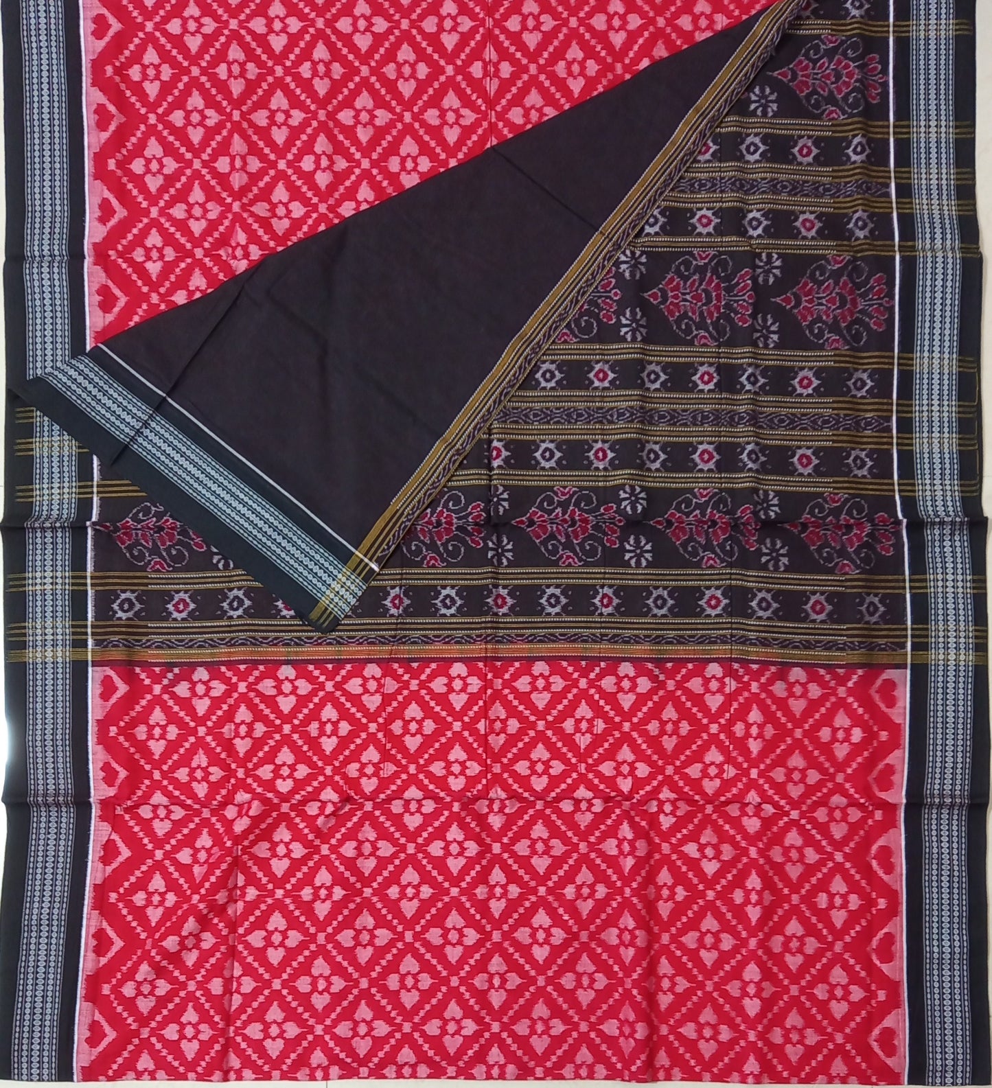 New Style Bargarh Handloom Work Odisha Handmade Bandha Sambalpuri Cotton Saree