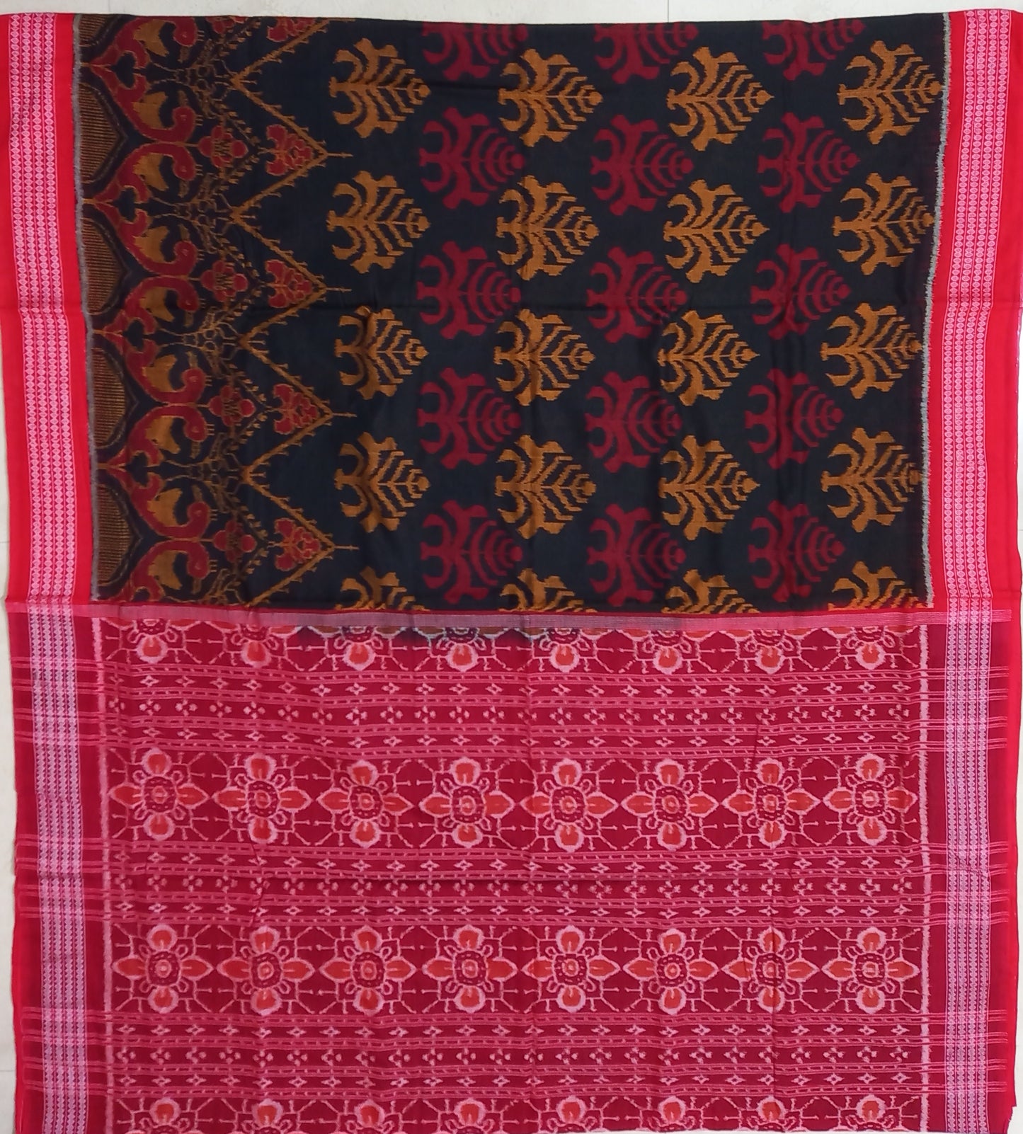 Odisha Handloom Pure sambalpuri bomkai Cotton Bridal Cotton Saree for Gifting