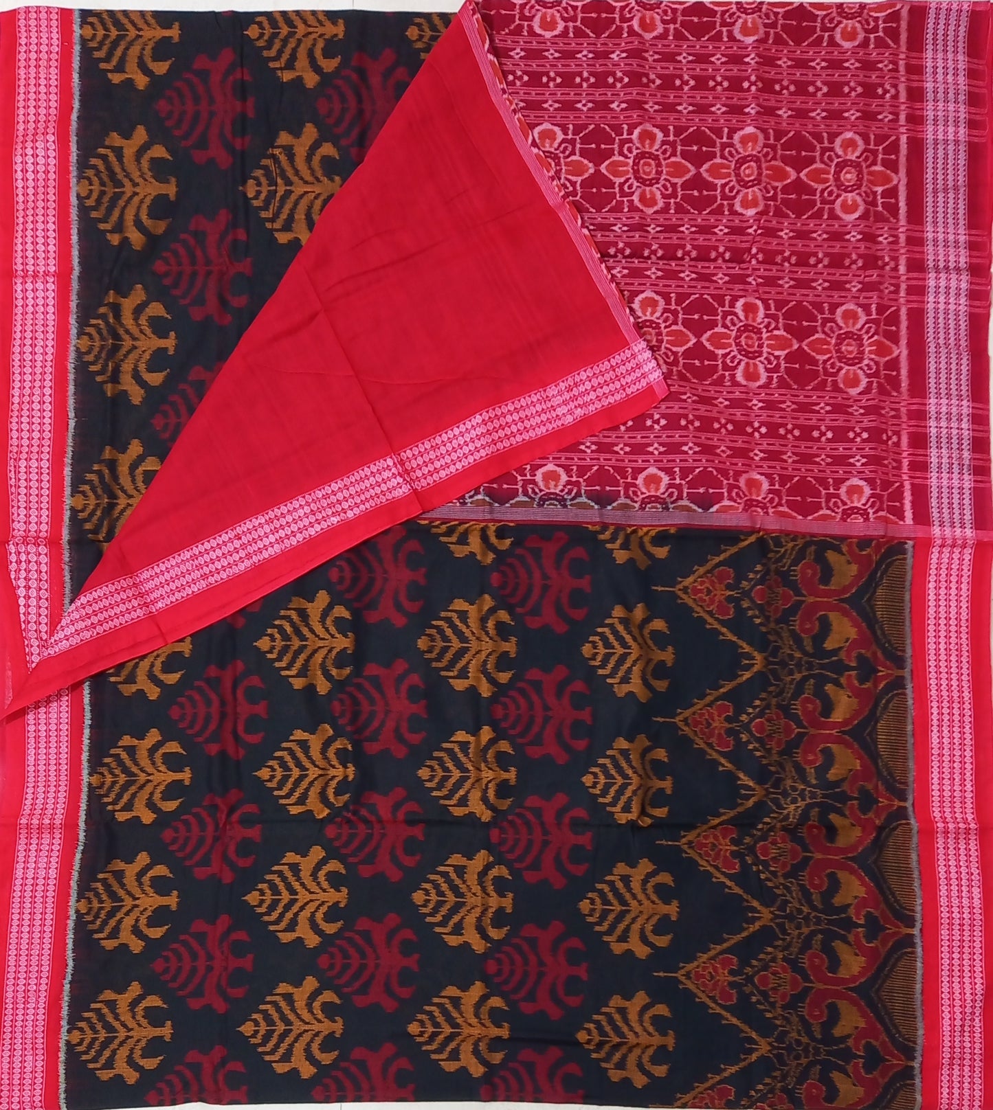 Odisha Handloom Pure sambalpuri bomkai Cotton Bridal Cotton Saree for Gifting