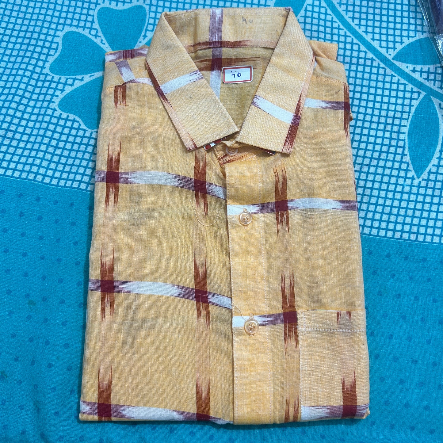 Odisha handloom Men's Shirt made on Pure Cotton Fabrics for Office and Colleges