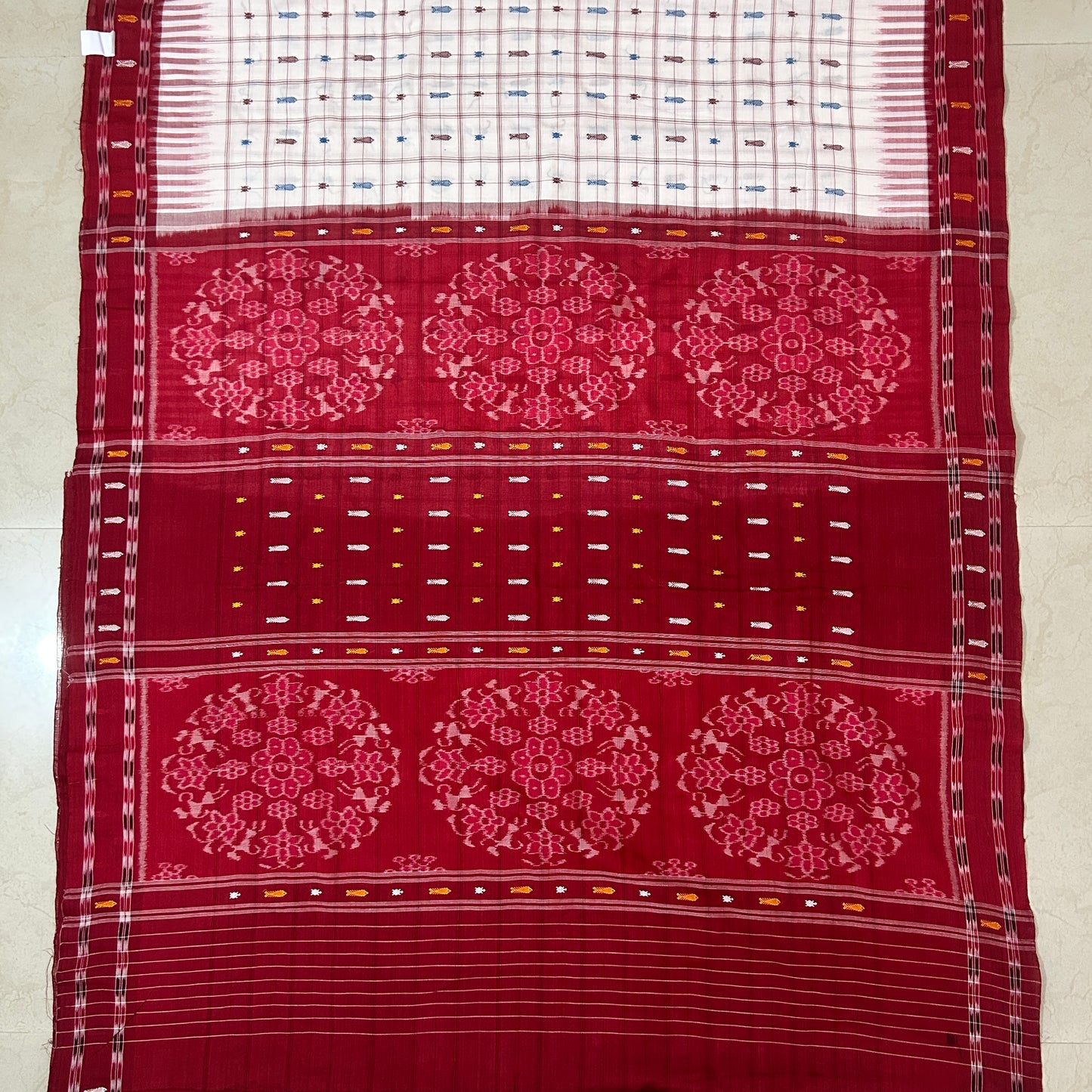 Odisha Handloom Nuapatna Pure Cotton Bandha Ikkat design Saree