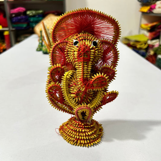 Odisha handicraft Lord Ganesha idol made by Dhana or unpeeled rice grain