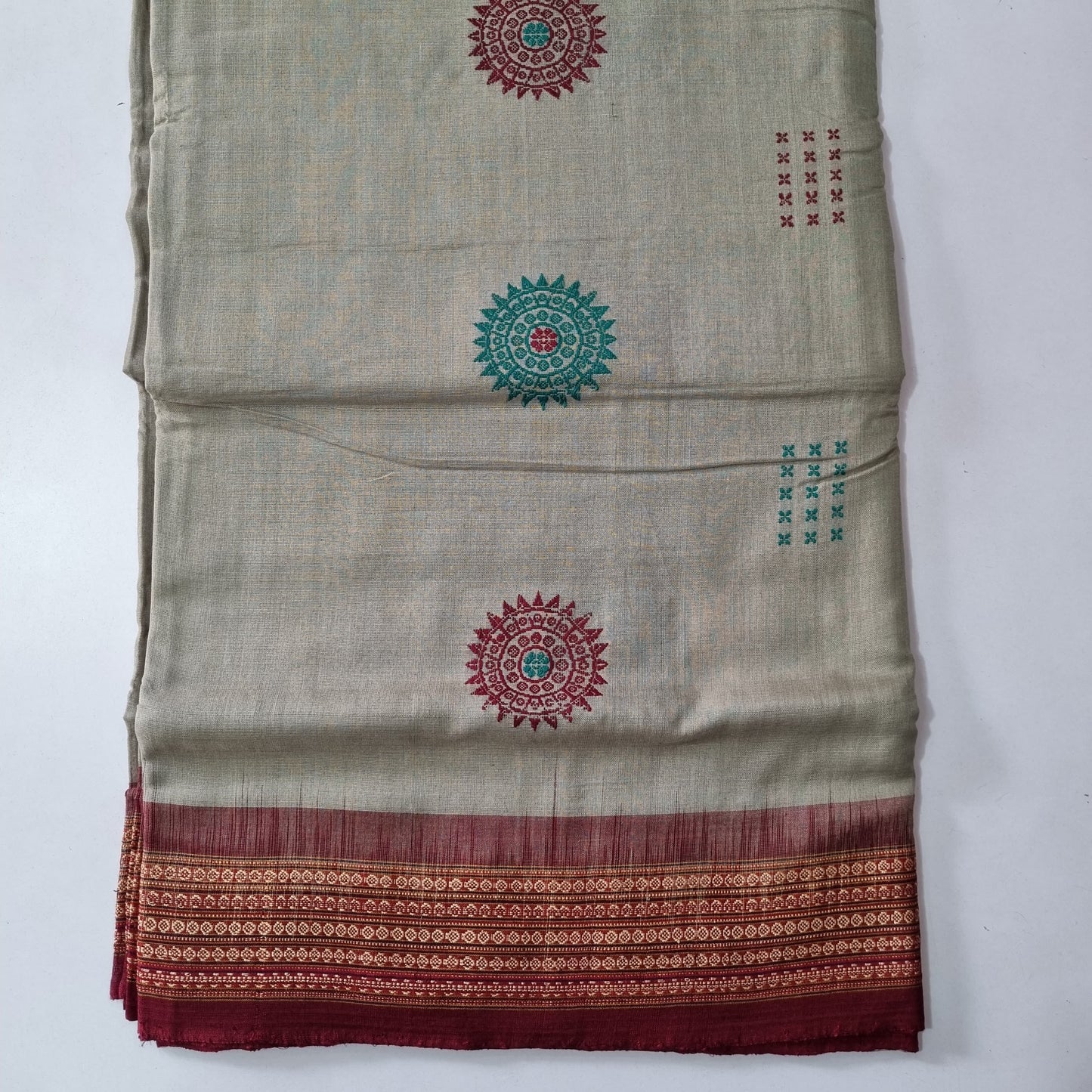 Odisha handloom bomkai cotton saree with best thread for Gift Mother