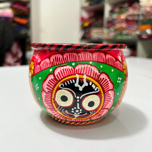 Odisha Handicraft Patachitra Painting Jagannath Deity God Family on Mana for Puja