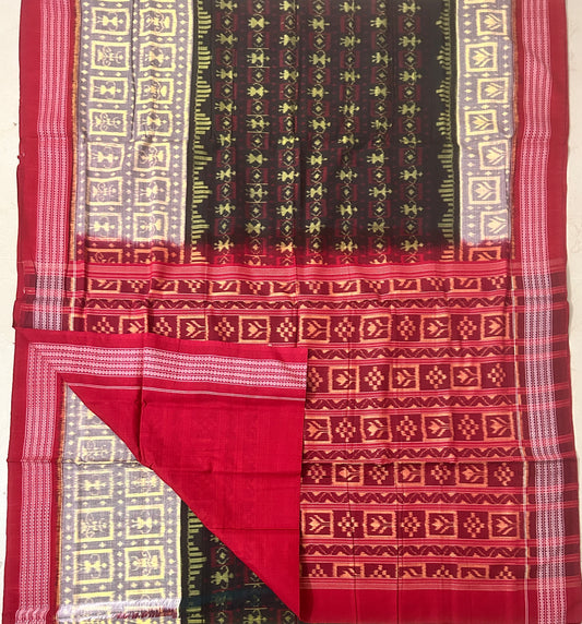 Odisha handloom Bandha work sambalpuri beautiful design cotton saree for wedding party