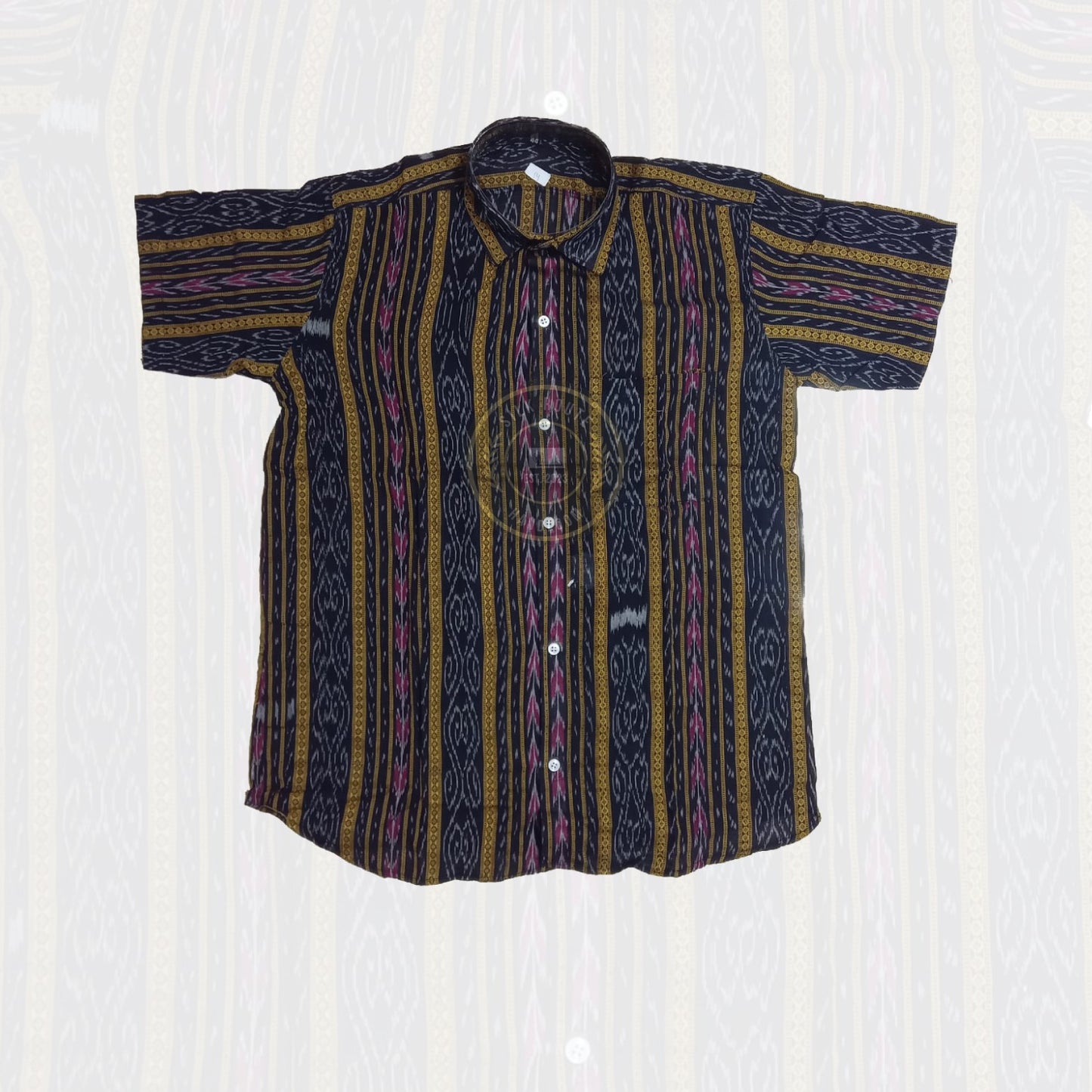 Buy this pure cotton half shirt for men, perfect for everyday casual wear and made with premium Odisha handloom fabric.