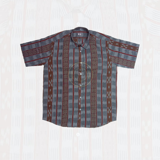 Pure cotton half shirt for men, made with best quality Odisha handloom fabric for comfort and durability.