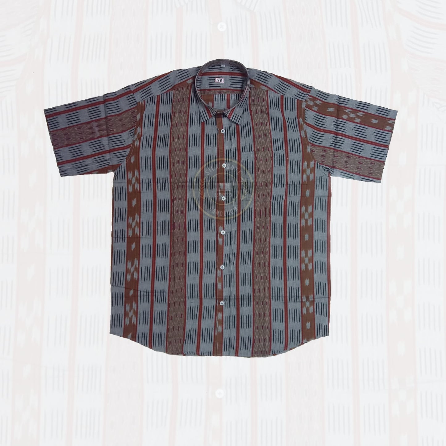 Buy This Pure Cotton Half Shirt for Men, Crafted from Premium Odisha Handloom Cotton for Daily Comfort.