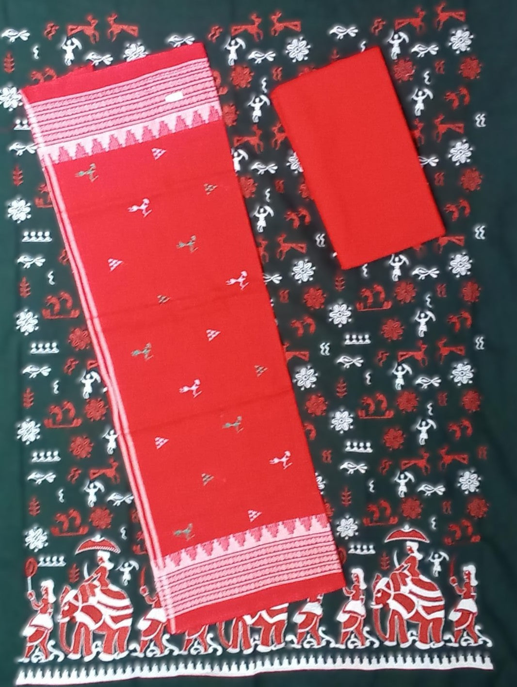 Odisha Handloom Sambalpuri Pasapalli Design handwoven ikat cotton dress set