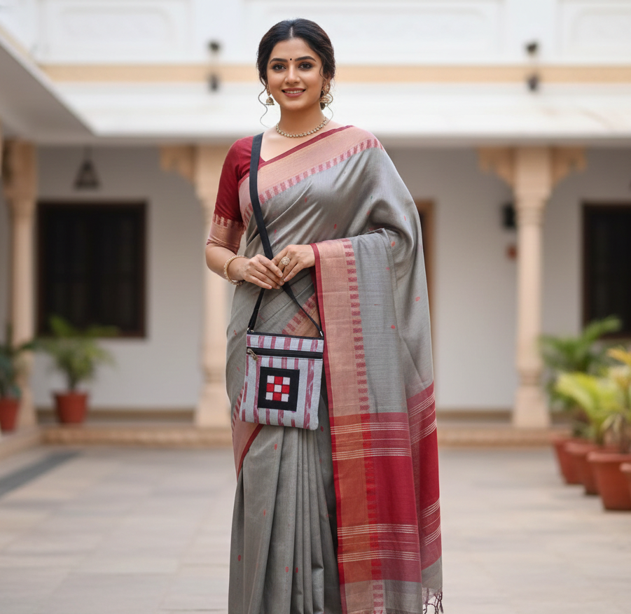 Odisha handloom ikat sambalpuri bag for your matching ikkat dress