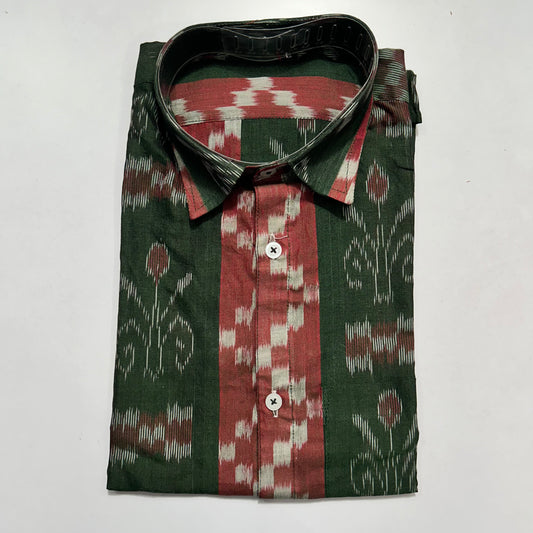 Odisha samabalpuri handloom 100% Cotton pasapalli design half shirt