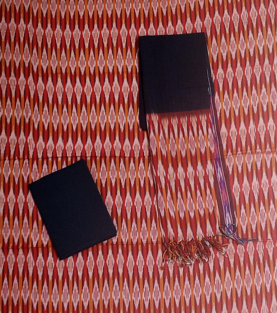 Buy Ikat ladies unstitched dress set from Pochampally handloom Telengana