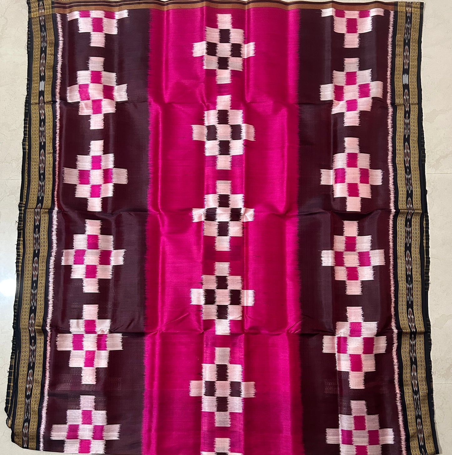 Buy unique tie and dye khandua odisha handloom nuapatna silk saree with new Design