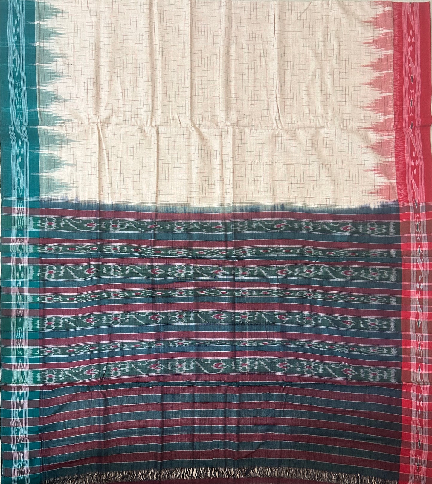 Odisha Handloom Double color Ikat nuapatna handloom saree for teachers