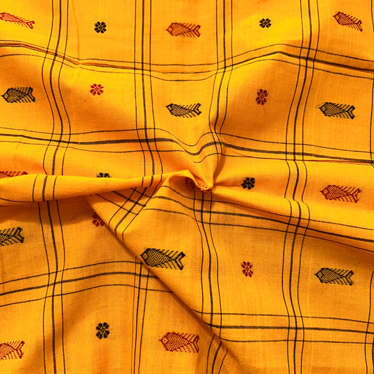 Odisha Handloom Maniabandha Cotton Fabric Running Materials for Girls