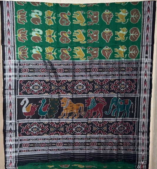 Odisha handloom new ikat design pure cotton handwoven cotton saree for college