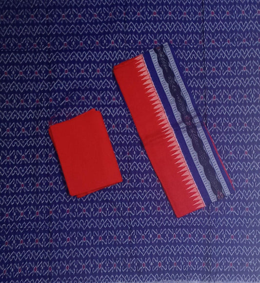Odisha Ikat Handloom Sambalpuri Pure Cotton Unstitched dress material set for Birthday Gift
