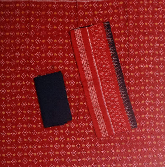Odisha Handloom Sambalpuri Unstitched Ikkat Dress material Set