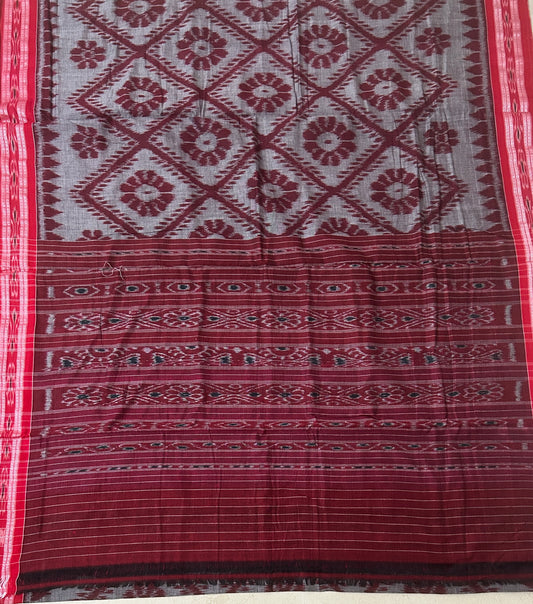 Odisha handloom nuapatna weave pure cotton big motif design saree