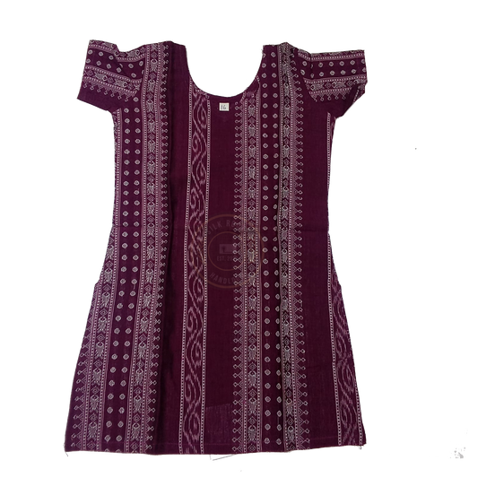 Odisha Ikat bandha cotton handloom sambalpuri readymade kurti for baby girl